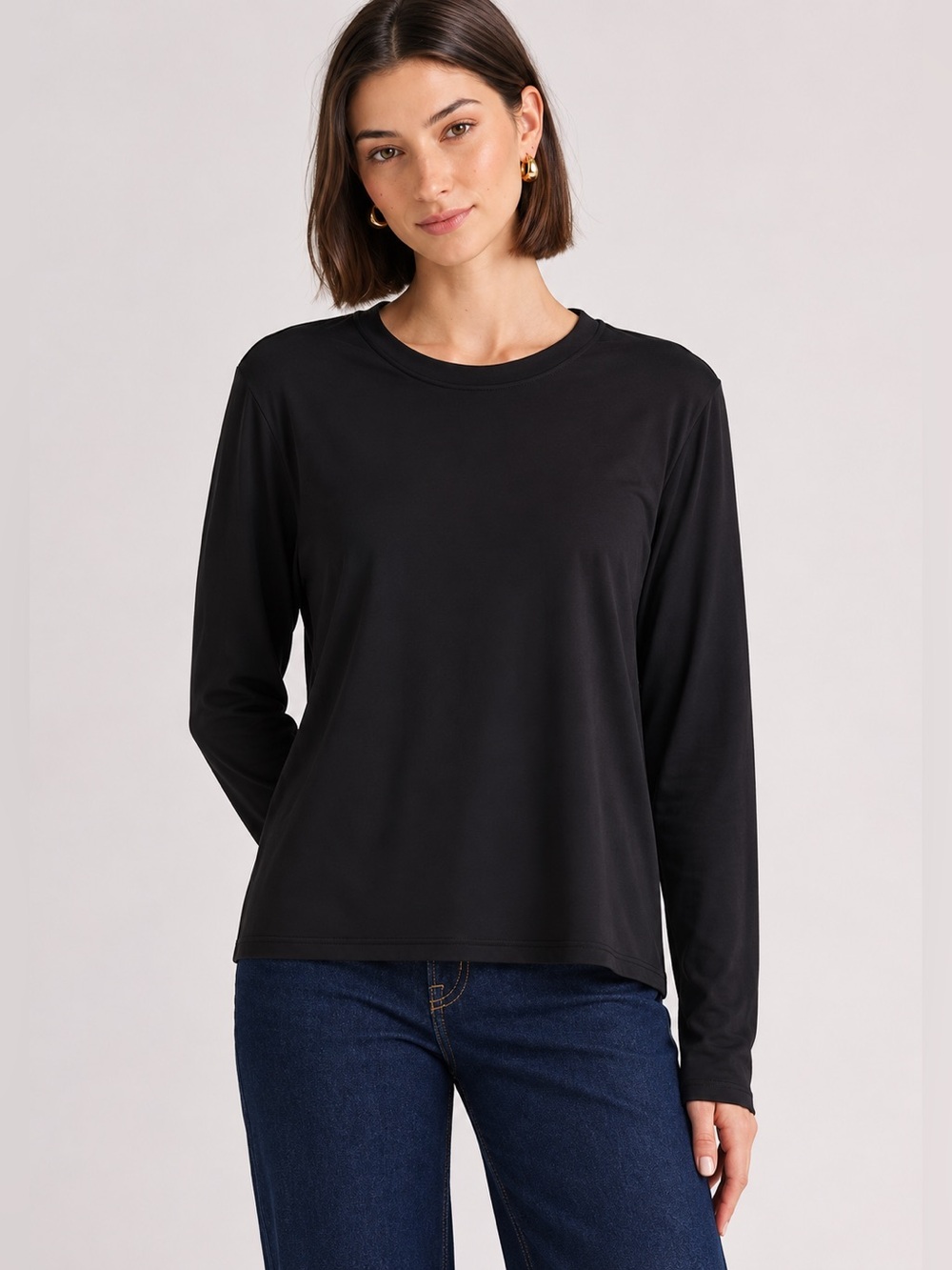 Quince Cotton Modal Relaxed Long
Sleeve Tee minimalist Basics Tee